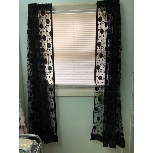Other - Sheer polka-dot curtains